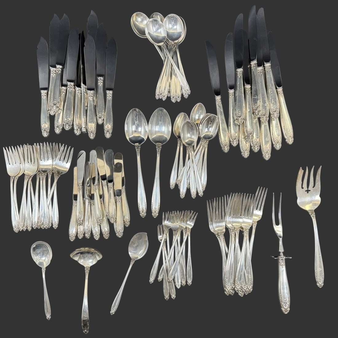 103-Piece International Sterling Prelude Pattern Flatware Set (1 of 14)