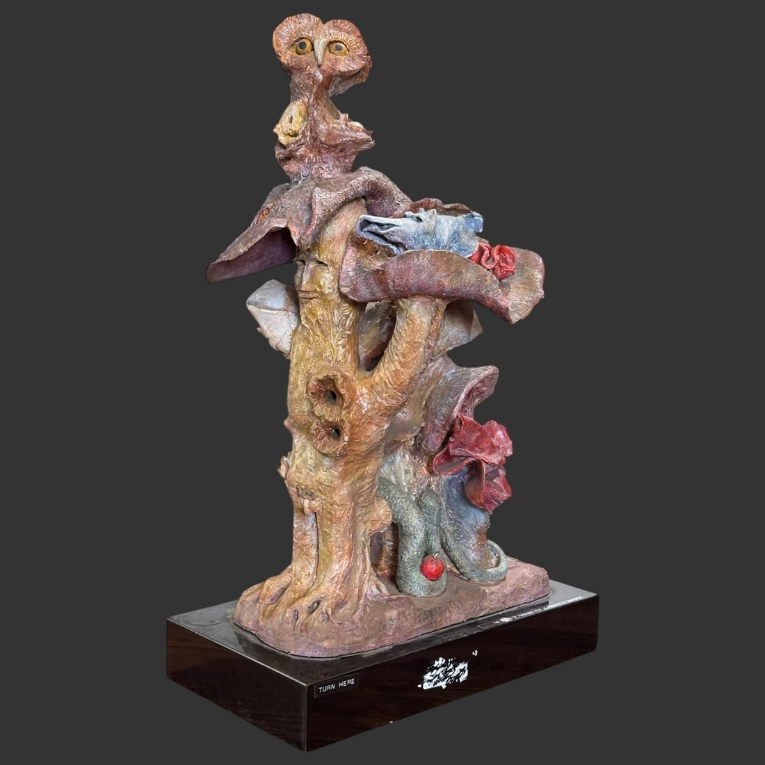 Large Abstract Resin Sculpture Signed W.P. Katz “The Garden of Forbidden Fruit (1 of 12)