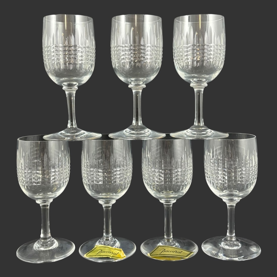 Set of 7 Baccarat Nancy Crystal Wine Glasses (1 of 6)