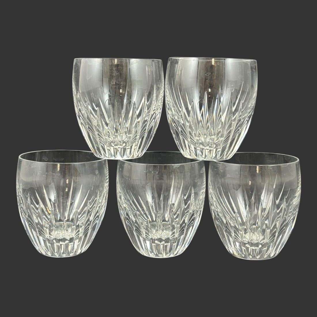 Set of 5 Baccarat Massena Cut Crystal Tumbler Glasses (1 of 6)