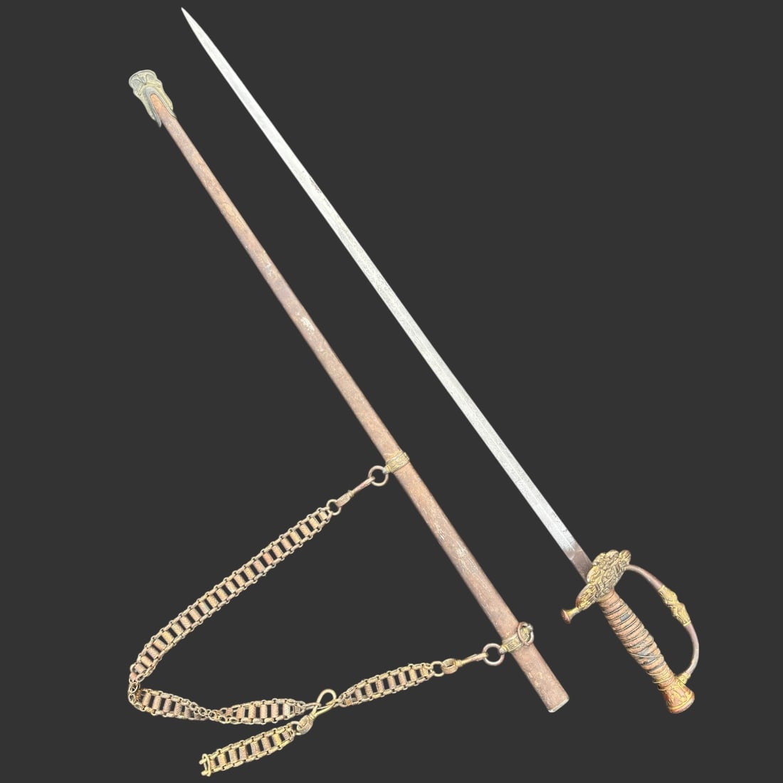 U.S. Civil War Period Model 1850 Foot Officer’s Sword: Ame