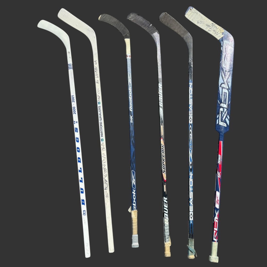 Collection of (6) Signed Hockey Sticks NHL (1 of 9)