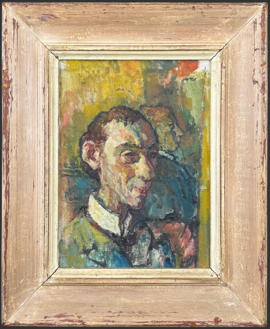 Henry Botkin Mid-Century Expressionist Self-Portrait Painting (1 of 6)