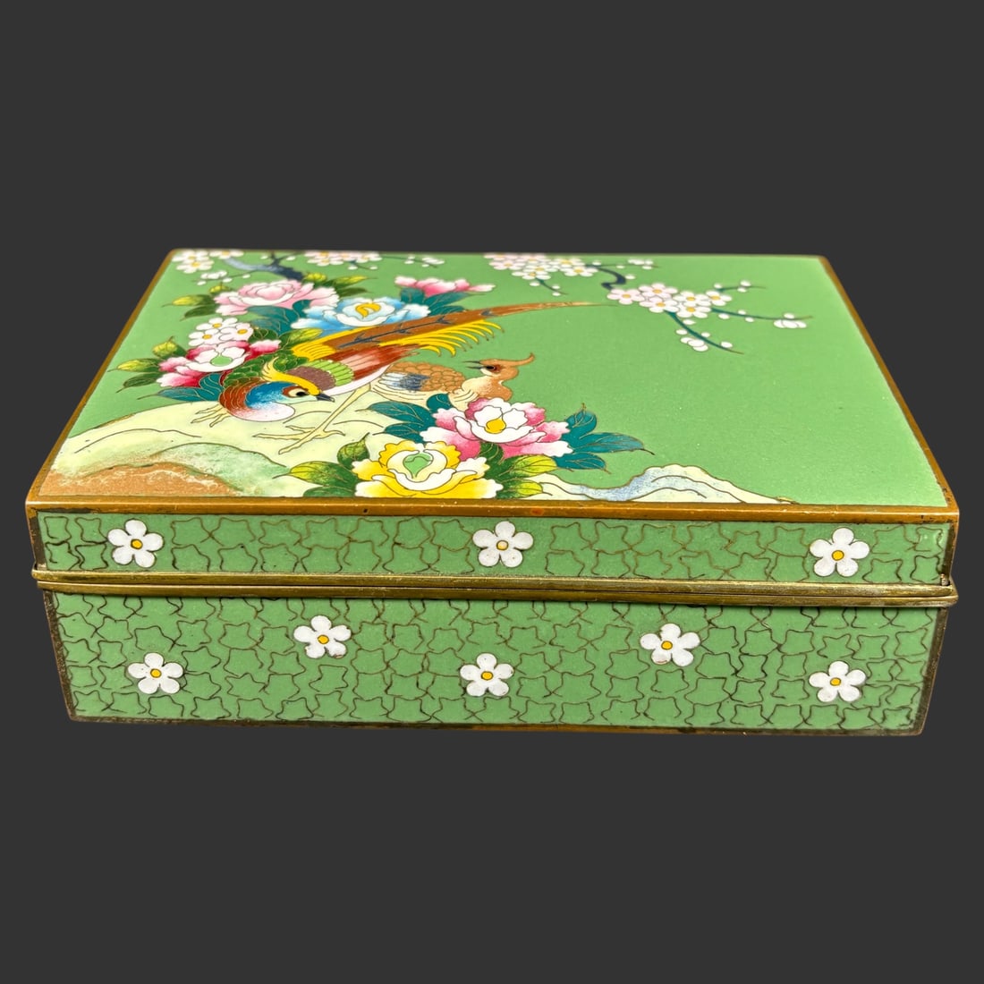 Antique Japanese Cloisonné Enamel Lidded Box (1 of 8)