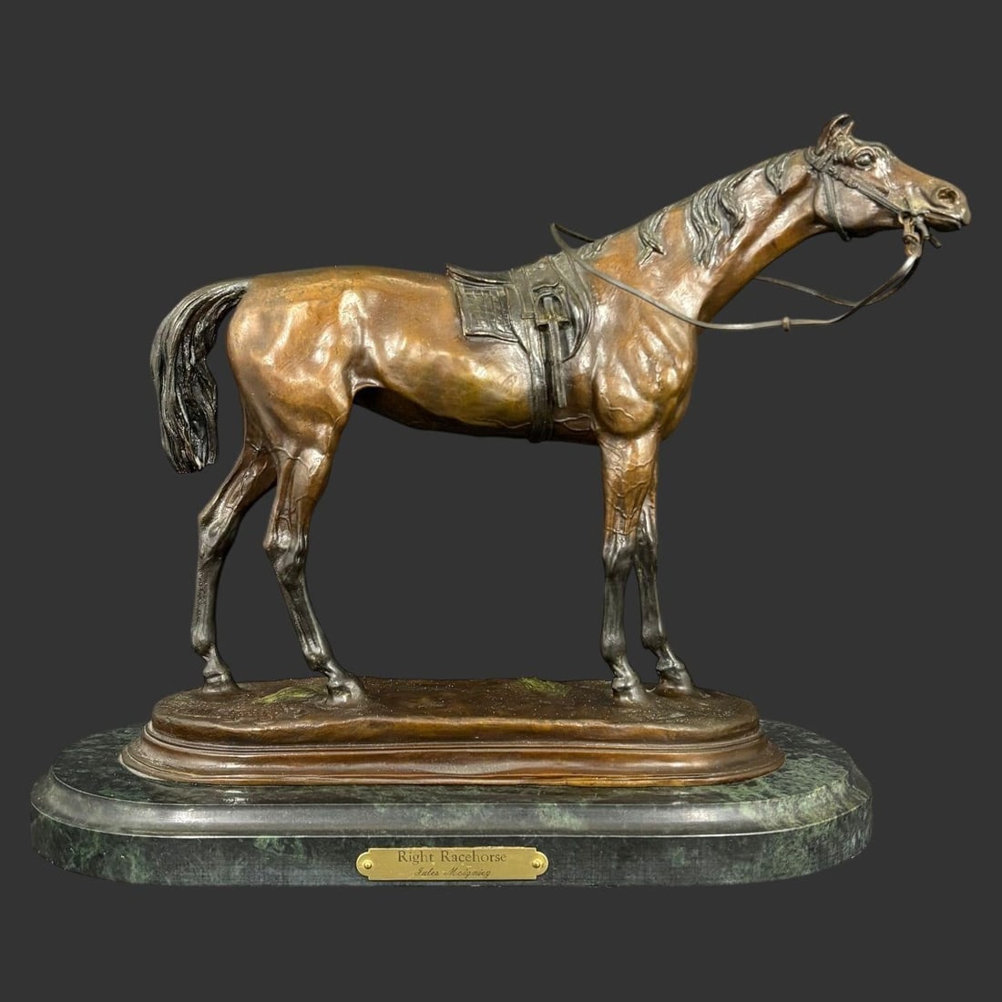 Jules Moigniez "Right Racehorse" Bronze Sculpture (1 of 8)