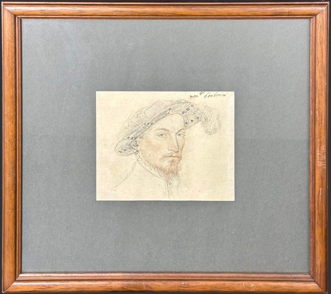 After François Clouet Framed Portrait of a Renaissance Gentleman
