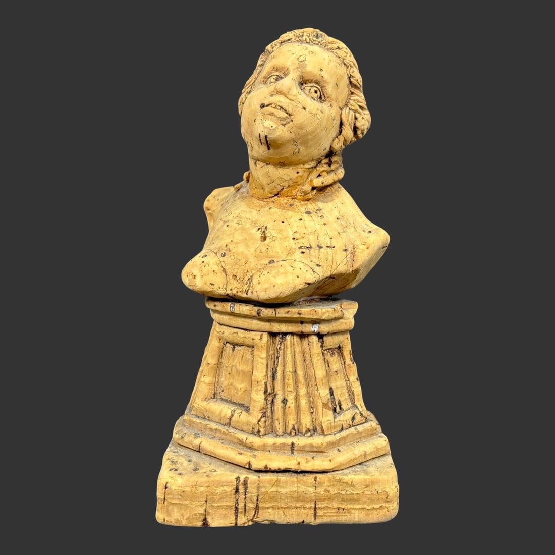 18th Century Continental Grand Tour Carved Cork Bust Sculpture (1 of 8)