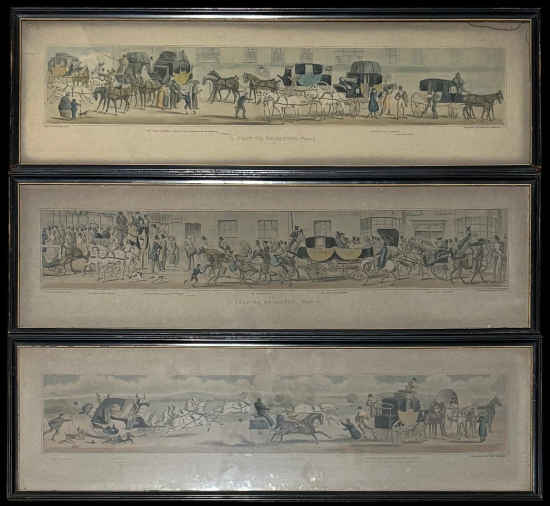 Hand-Colored Engravings “A Trip to Brighton?? by Charles Laurie (1 of 16)