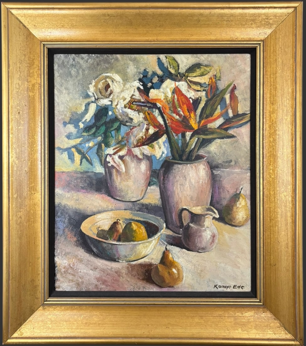 Kanayo Ede Floral Still Life Impressionist Oil Painting: A v