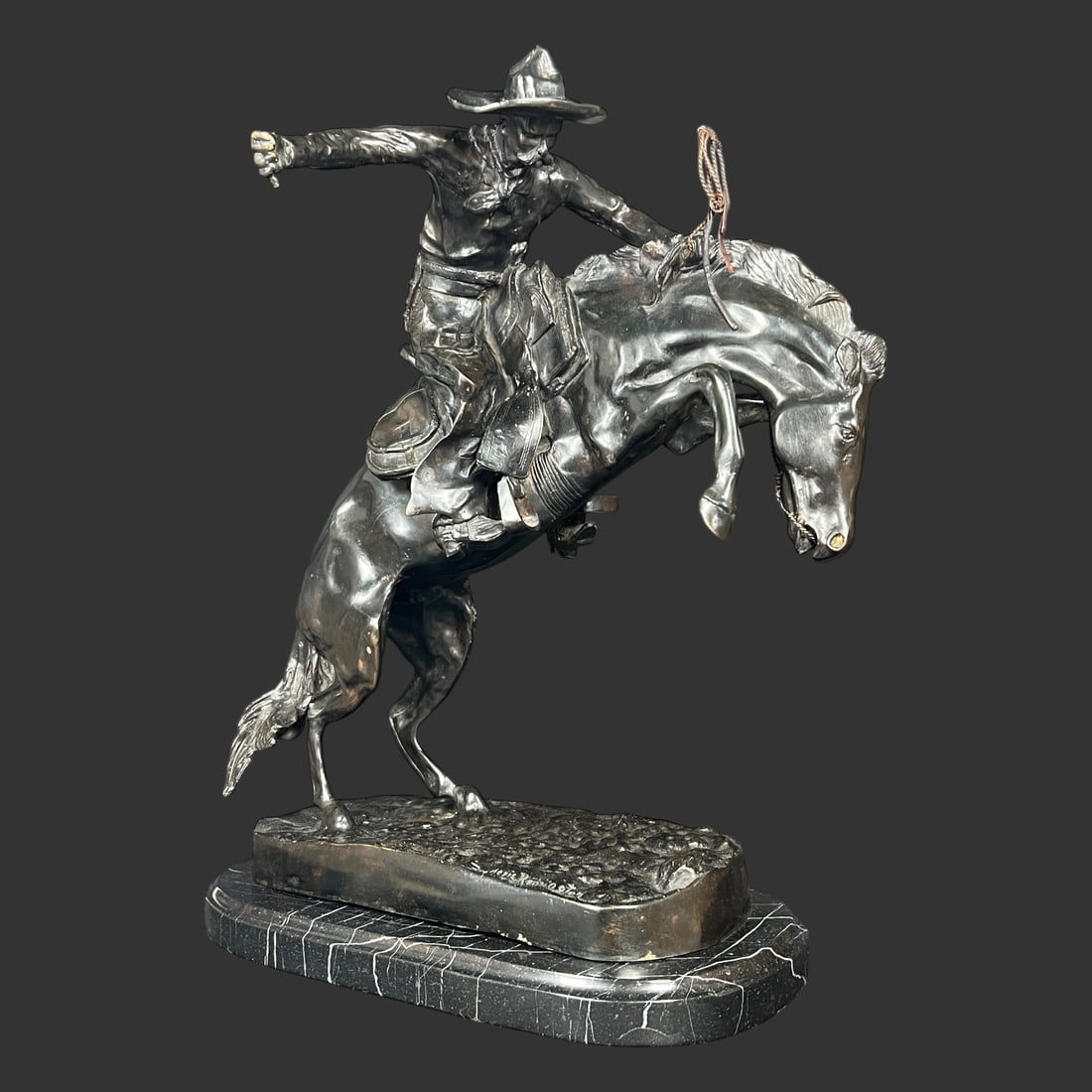 “The Bronco Buster?? After Frederic Remington (1861–1909) Bronze Sculpture (1 of 8)