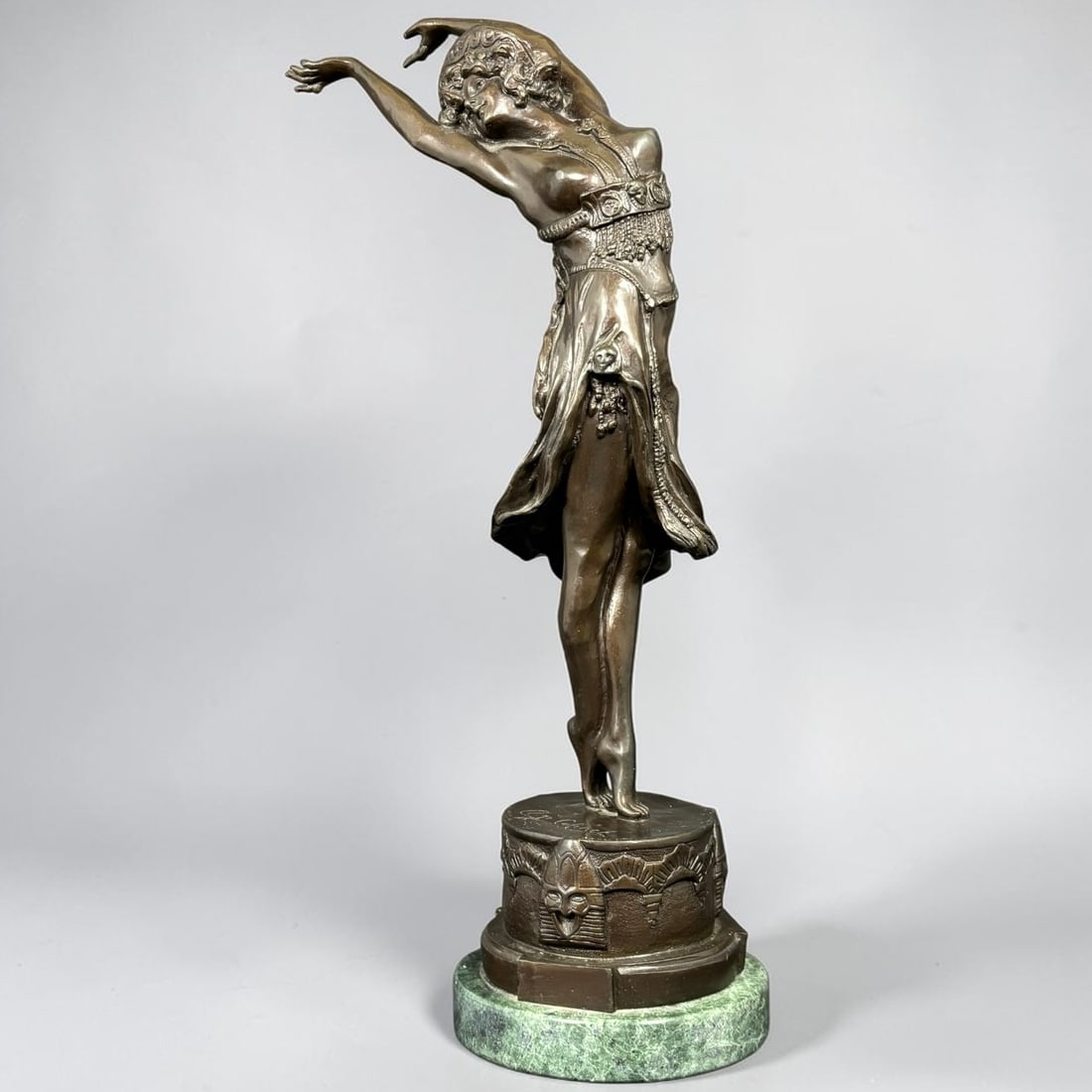 Claire Jeanne Roberte Colinet 'Swaying Dancer' Art Deco Bronze Sculpture: Art D