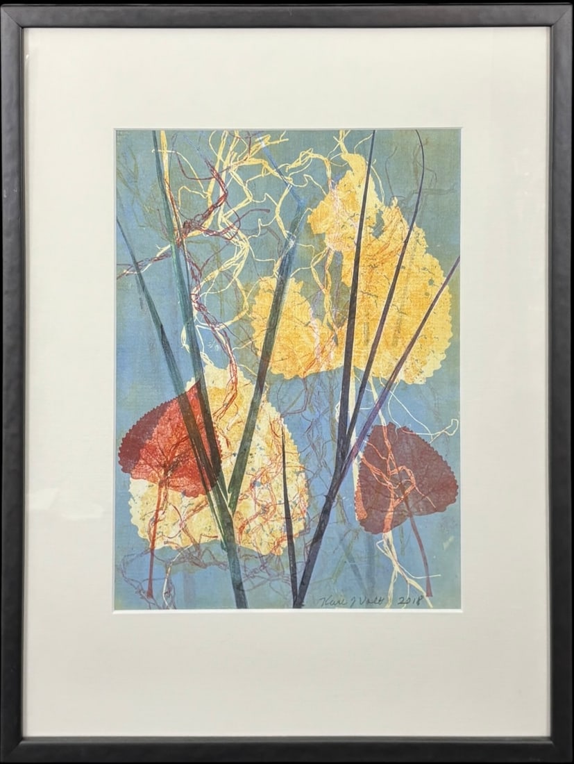 Framed Karl J. Volk Signed 2018 Botanical Artwork (1 of 4)