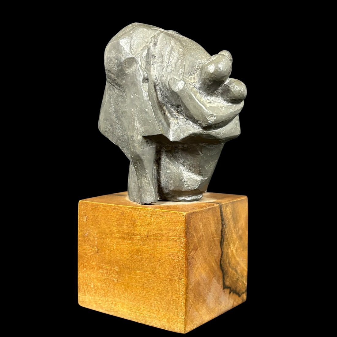 Andras Kiss-Nagy Hungarian Original Lead Abstract Sculpture MCM (1 of 9)