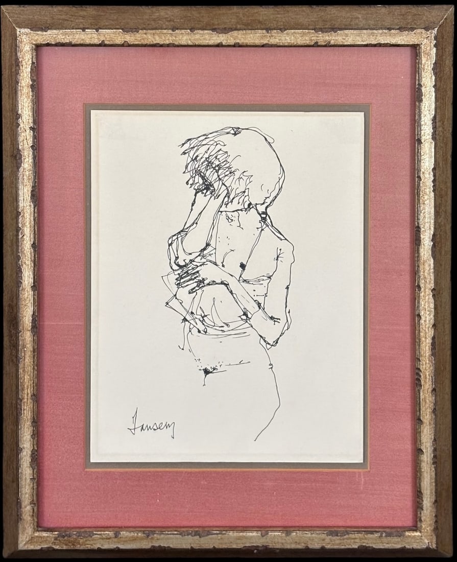 Jean Jansem (France, 1920-2013) Original Ink on Paper Drawing Signed (1 of 4)