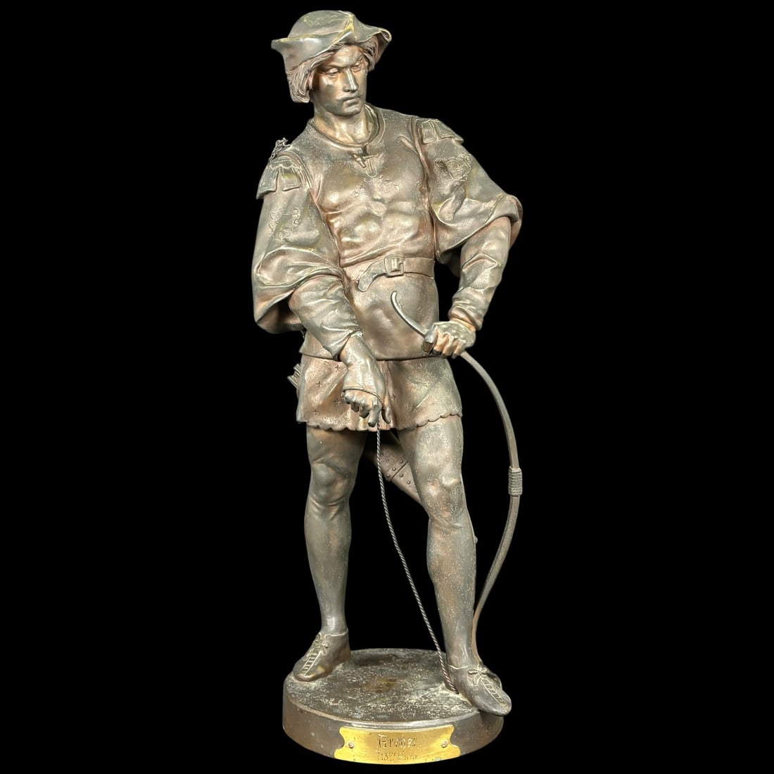 After Émile-Louis Picault (1833–1915) Bronze Patinated “Archer?? Statue (1 of 10)