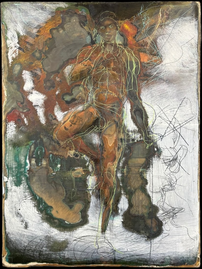 Mixed Media Original Painting African American Folk Art Outsider Art (1 of 4)