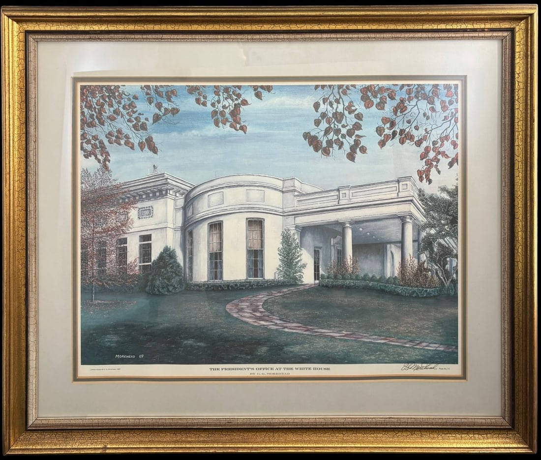 C. G. Morehead “The President’s Office at the White House?? LE Signed Print (1 of 7)