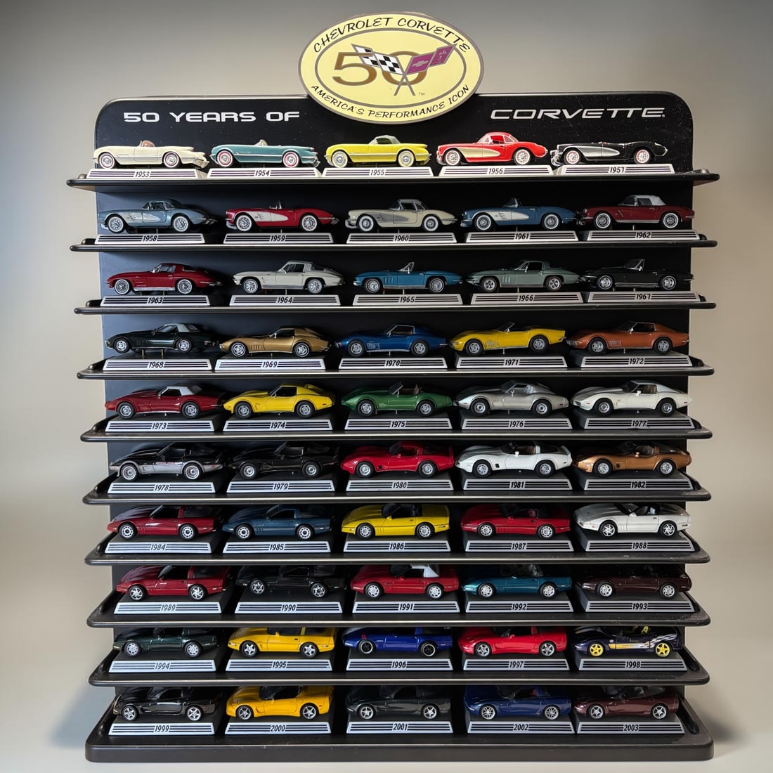 Danbury Mint 50 Years of Chevrolet Corvette Die-Cast Cars Collection (1 of 9)