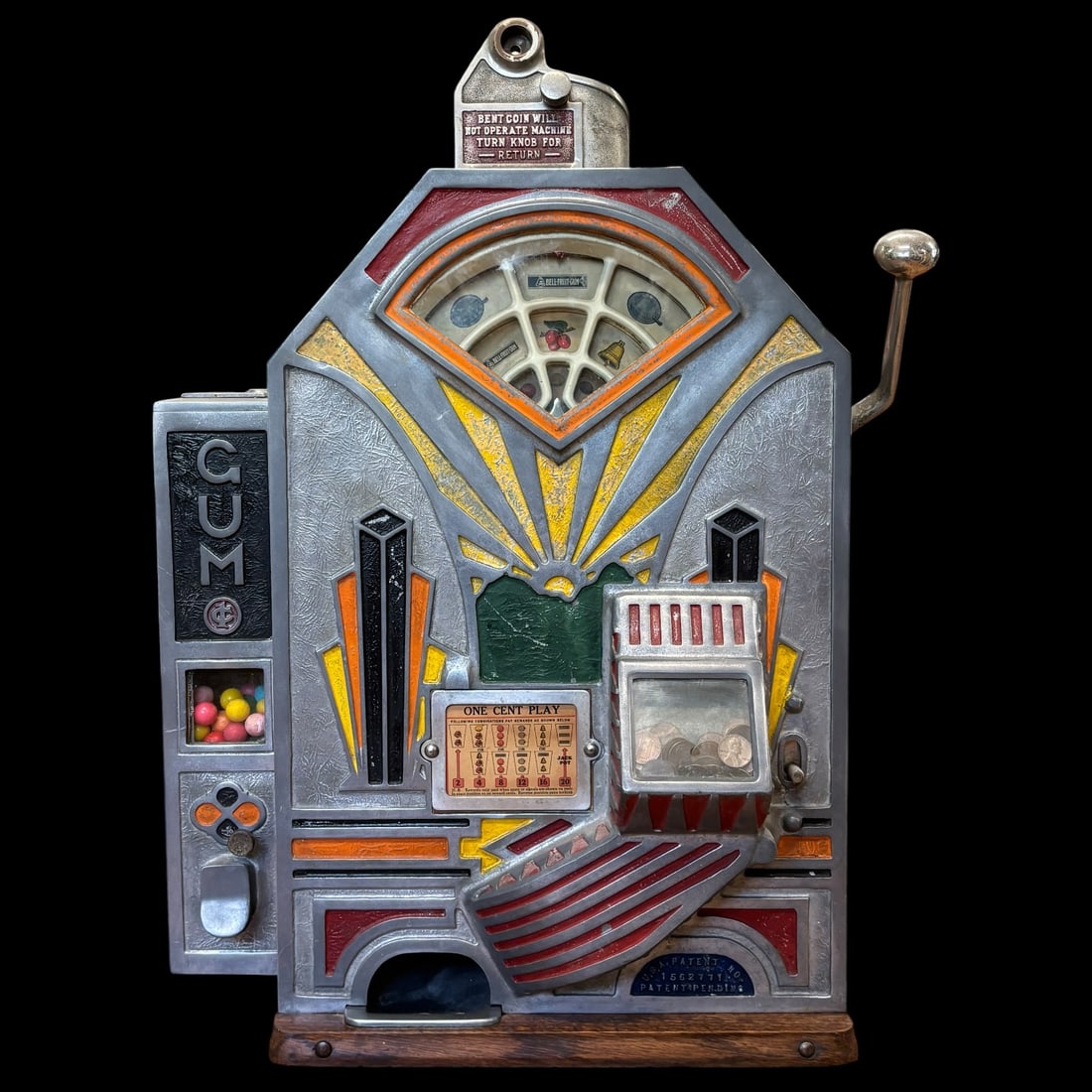 Mills Novelty Co. “Little Duke?? 1¢ Trade Stimulator Slot Machine with Gum Vendor (1 of 8)