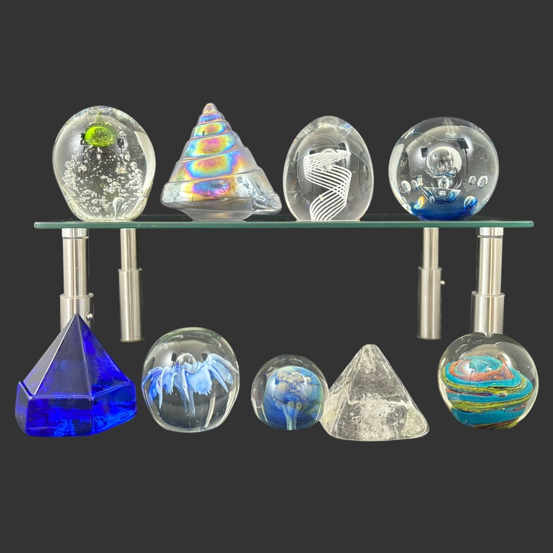 Lot of 9 Studio Art Glass Paperweight Collection (1 of 9)