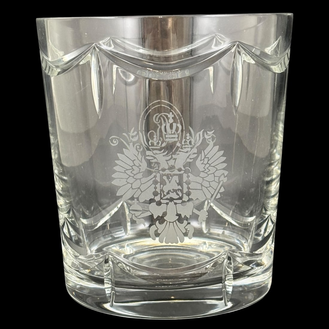 Fabergé Crystal Glass Double Eagle Etched Ice Bucket (1 of 8)