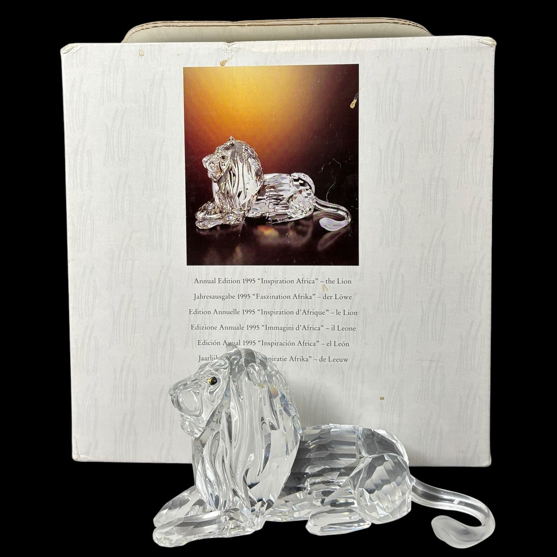 Swarovski SCS Annual Edition 1995 “Inspiration Africa?? Crystal Lion Figurine (1 of 14)