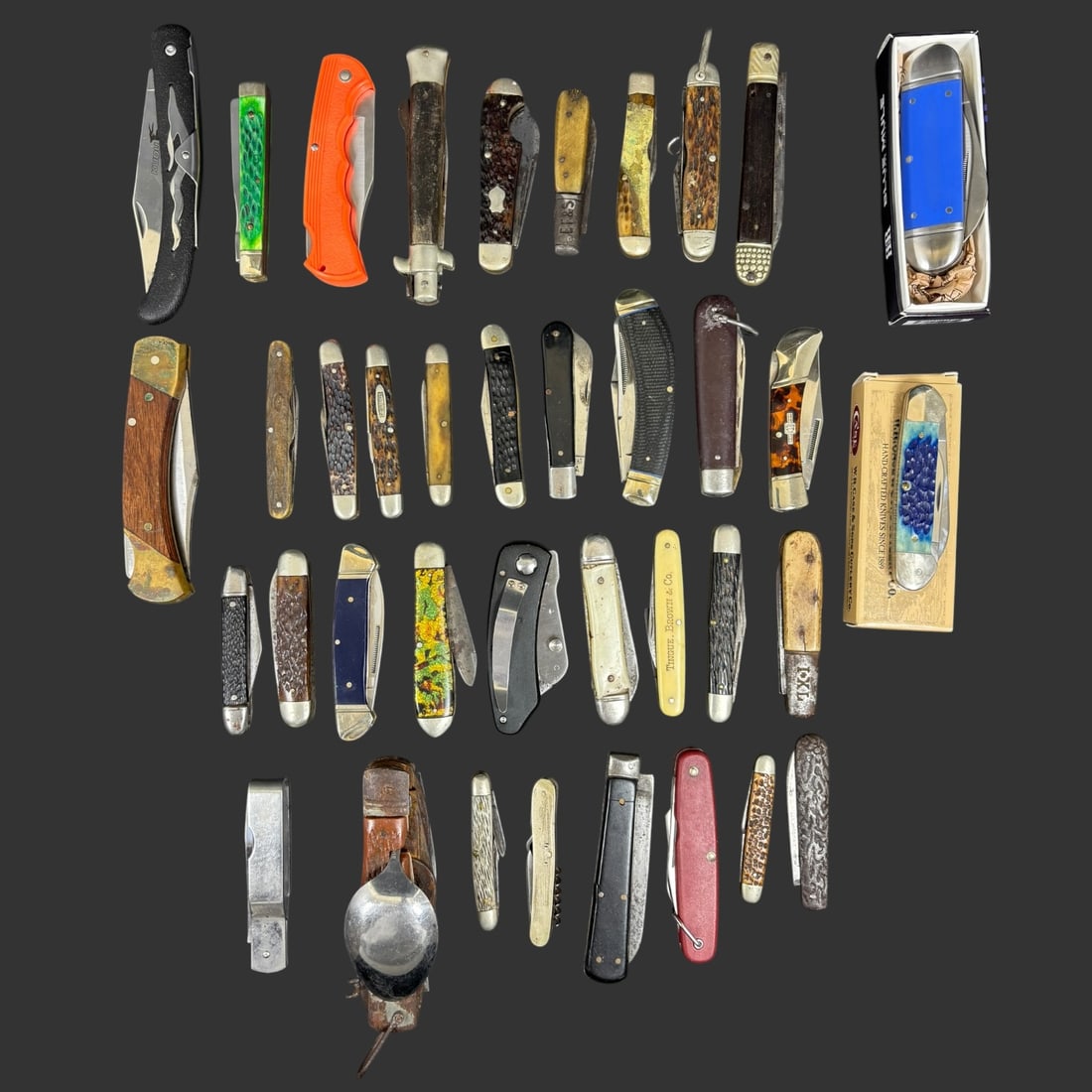 Lot of 38 Folding Pocket Knives Mixed Brands: This