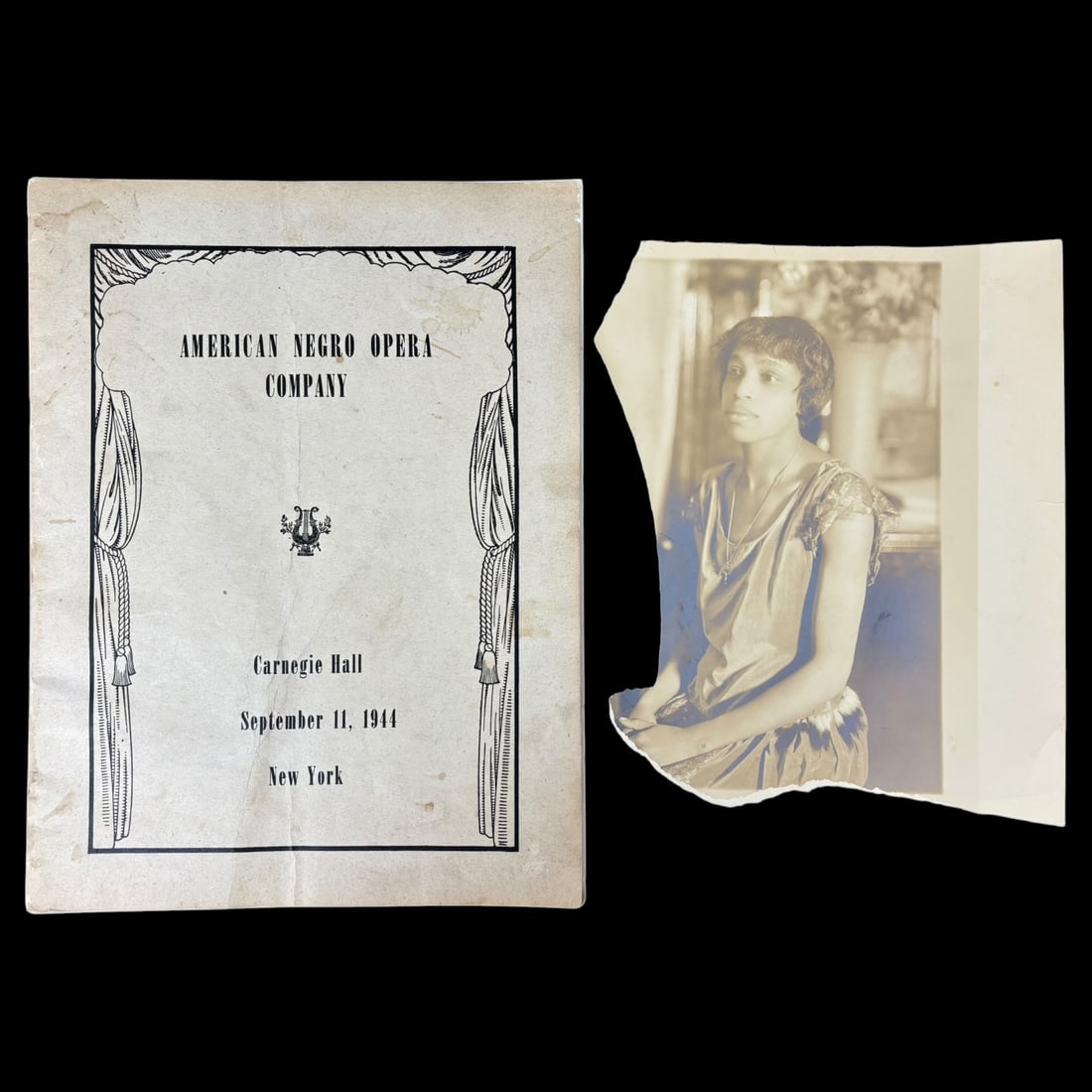1944 American Negro Opera Company Carnegie Hall Program with Photograph (1 of 6)