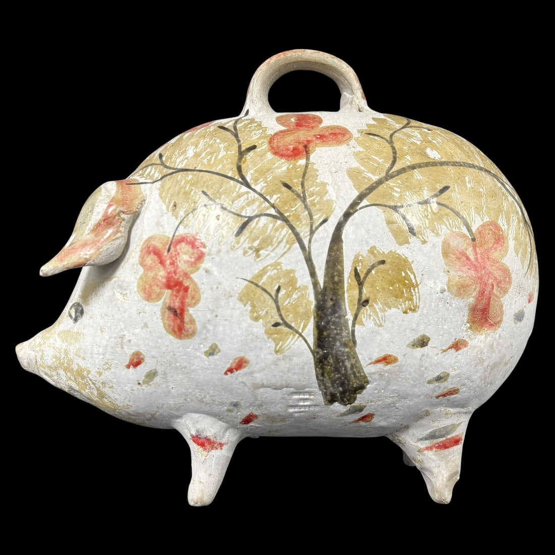 Mexican Painted Ceramic Pig Form Large Still Bank (1 of 12)