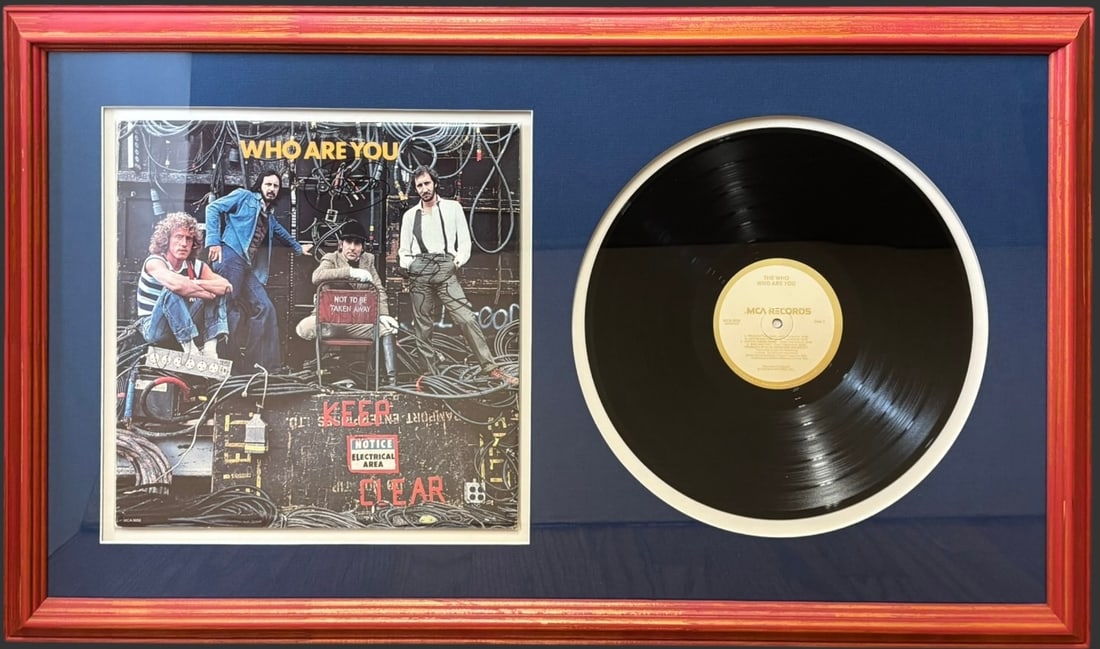 Signed & Framed The Who “Who Are You?? 1978 Vinyl Record & Album Cover (1 of 5)