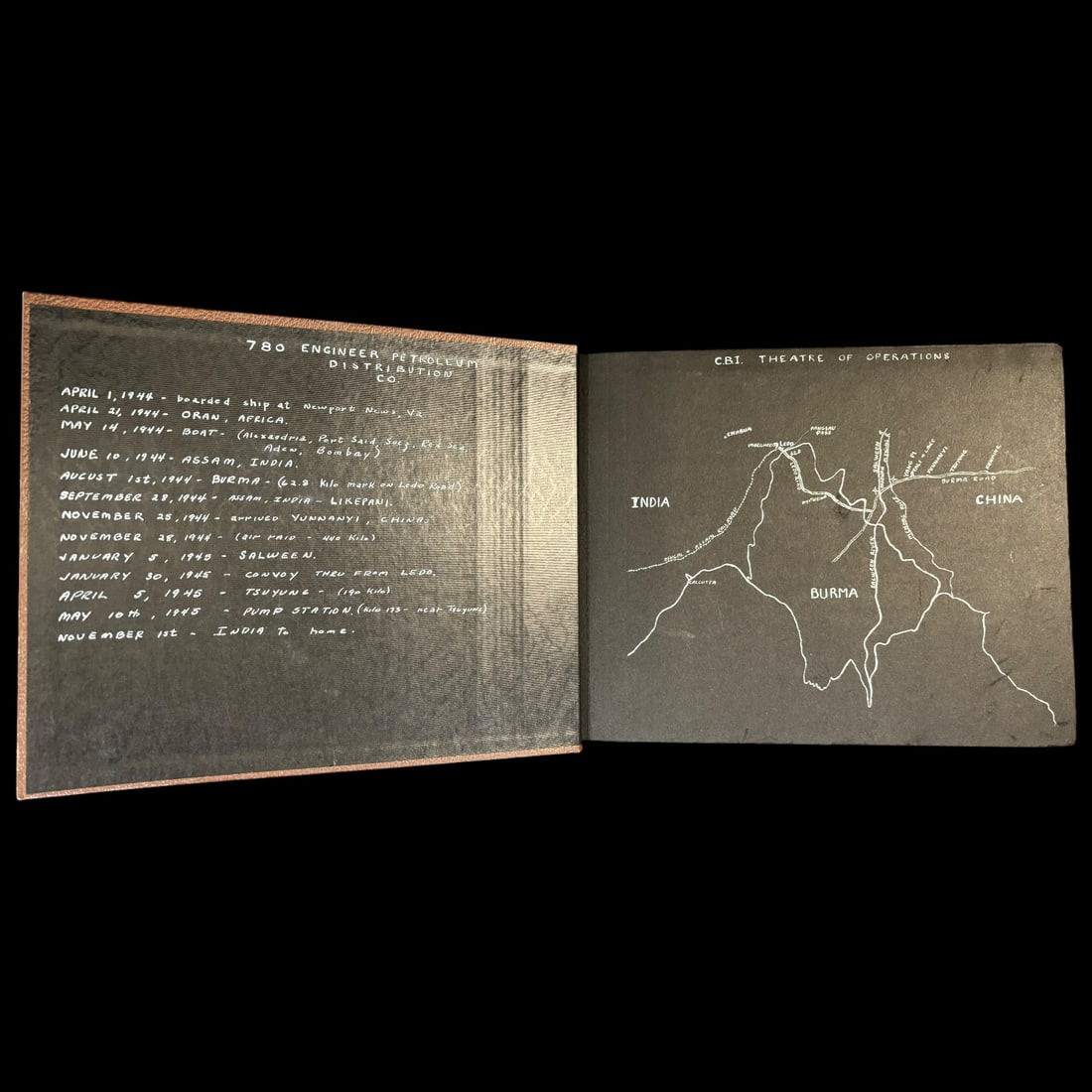 WWII CBI Theater 780th Engineer Petroleum Distribution Photo Album (1 of 14)