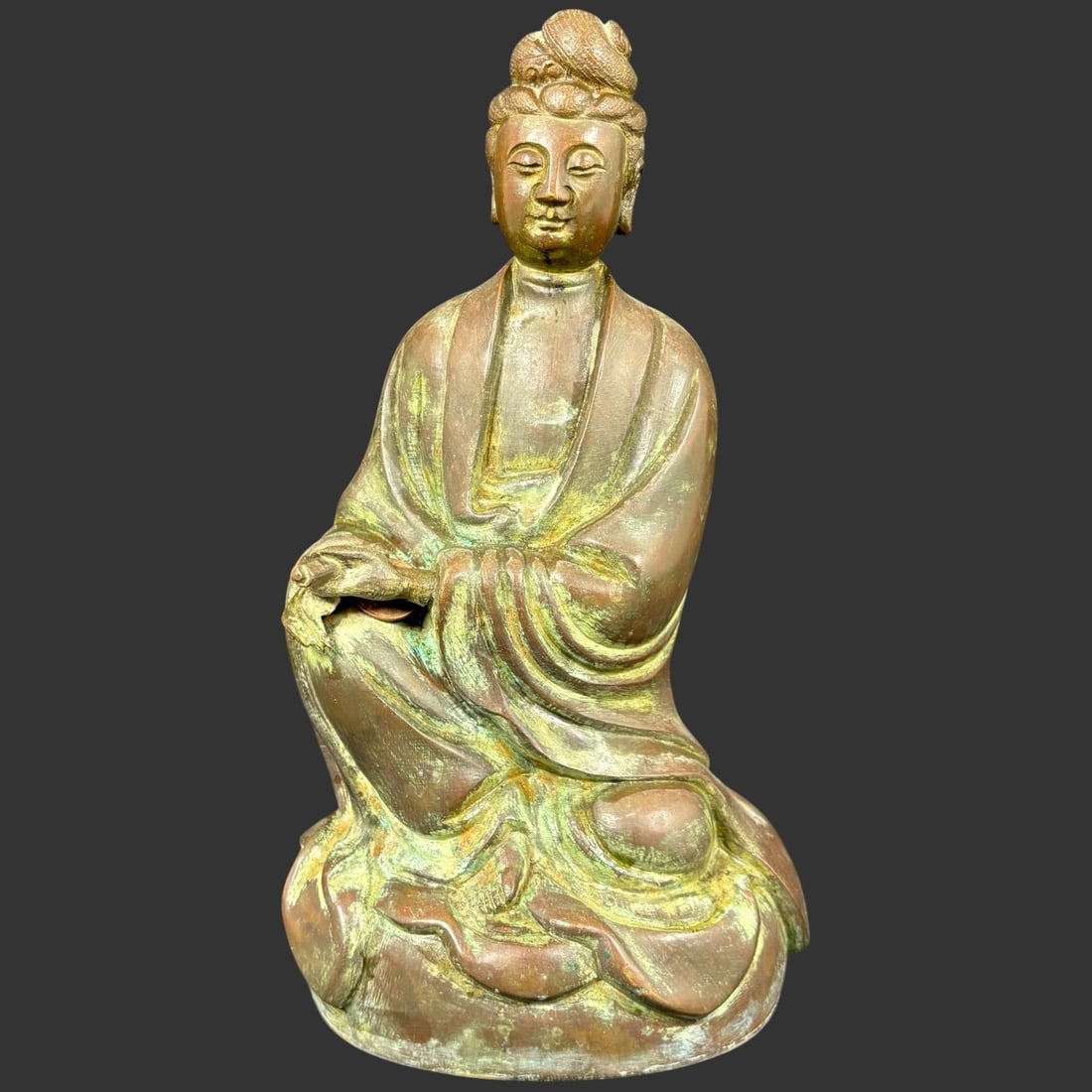 Antique Chinese Gilt Bronze Seated Buddha Sculpture (1 of 6)