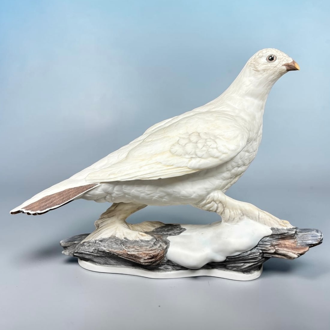 Boehm Porcelain Ptarmigan Bird Figurine on Snowy Base (1 of 8)