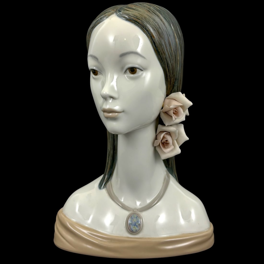Lladro Spain “La Maja?? Porcelain Female Bust