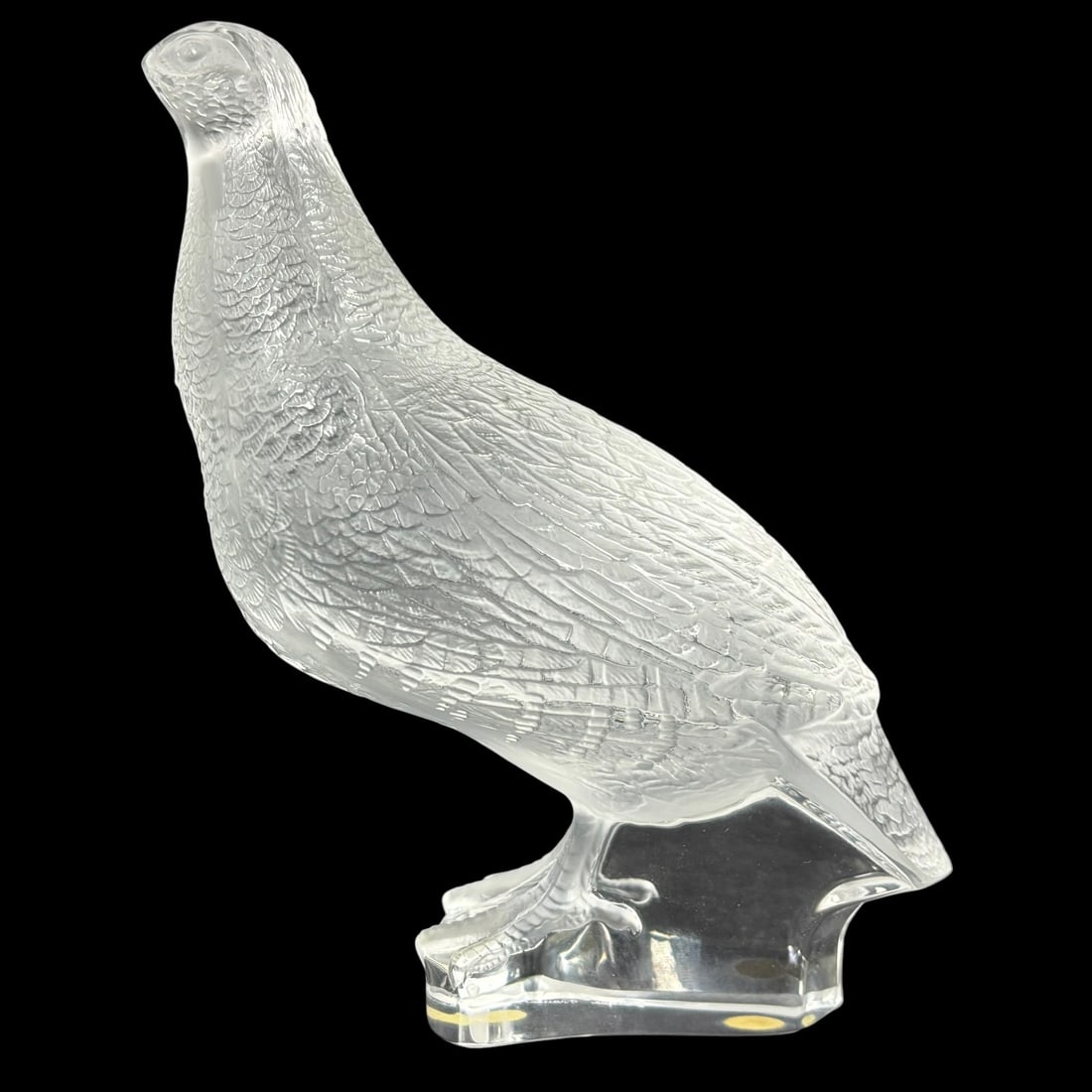 Lalique France Frosted Crystal Partridge Bird Figurine (1 of 9)