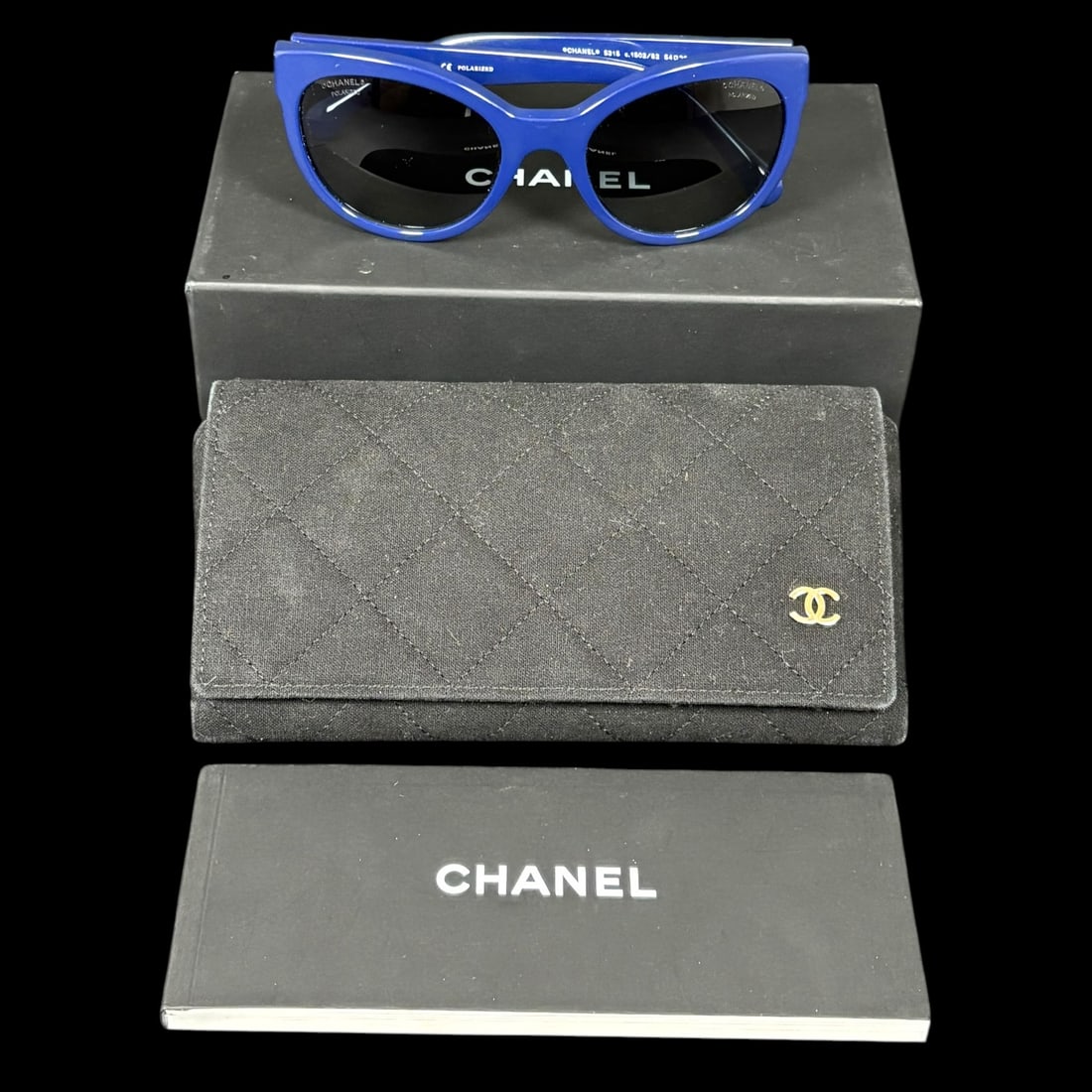 Chanel 5315 c.1502/S2 Blue Polarized Sunglasses with Case & Box (1 of 12)