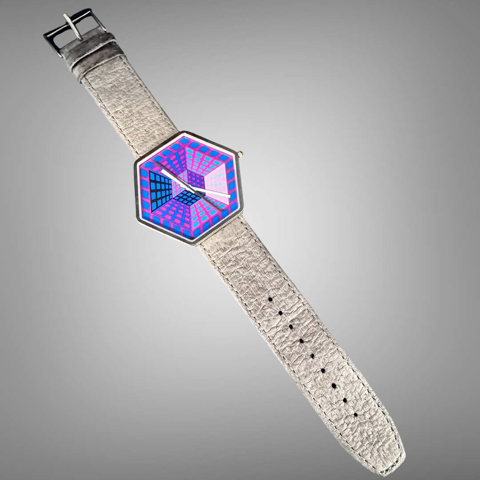 Victor Vasarely for Bulova “Classic Movements?? Art Watch Geometric Optical Dial (1 of 5)