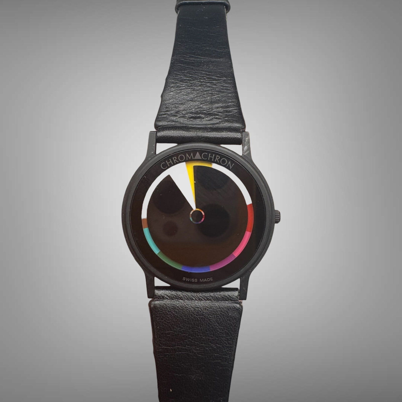 Vintage Chromachron Swiss Watch Edition Titanium Black Dial Rainbow Spectrum (1 of 5)