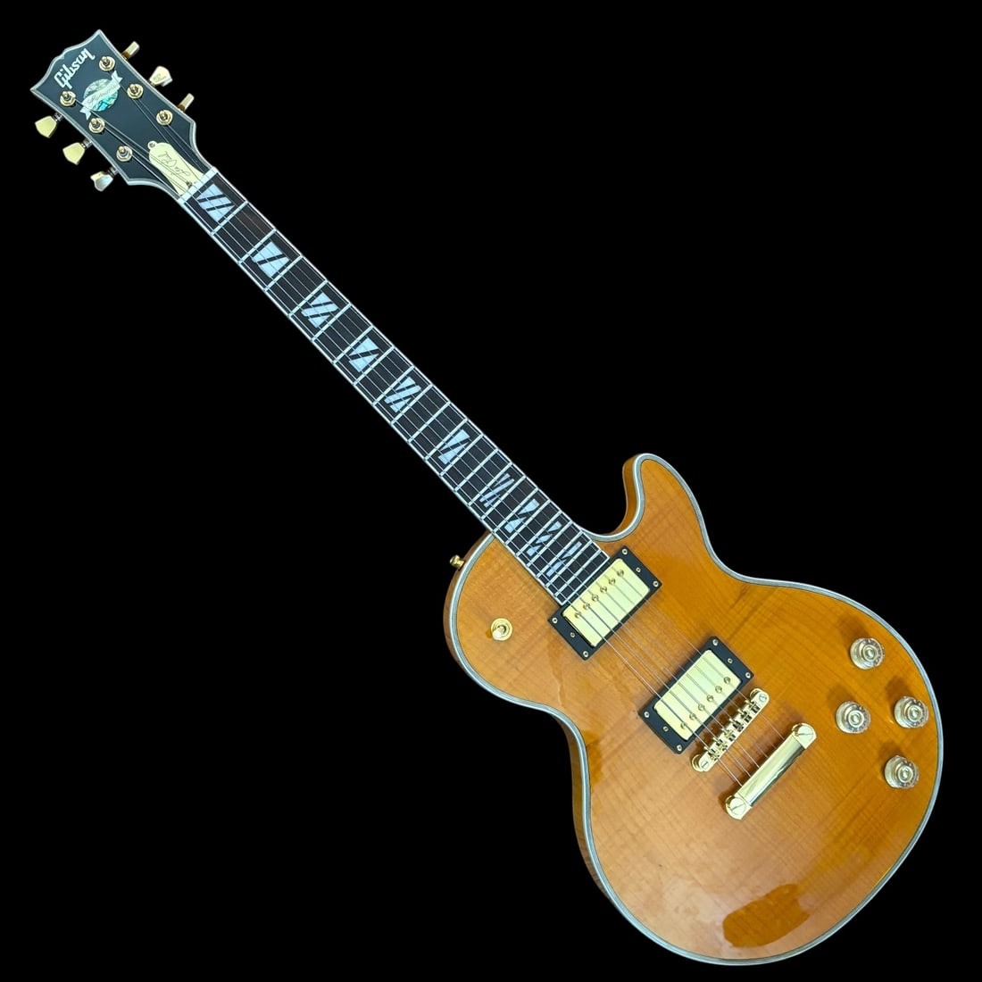 Replica Gibson-Style Les Paul Supreme Amber Burst Electric Guitar (1 of 8)