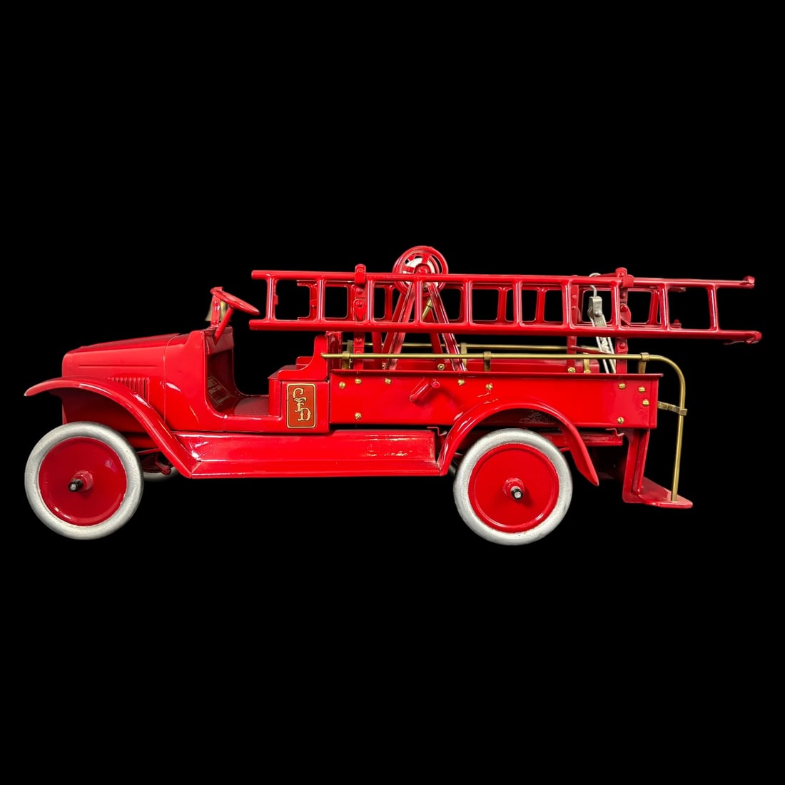 Buddy “L?? Line Moline Pressed Steel Fire Ladder Truck Toy (1 of 8)