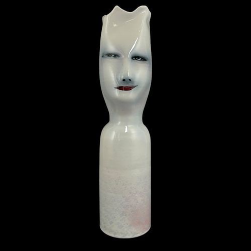 Bing Gleitsman (Modern) 1998 Figural Porcelain Face Vase (1 of 9)