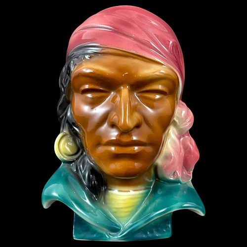 Royal Copley Native American Head Wall Pocket Planter (1 of 8)