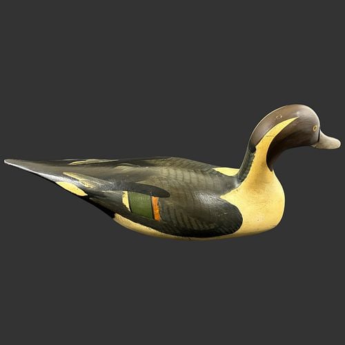 Vintage Hand-Carved Northern Pintail Duck Decoy with Original Paint (1 of 7)