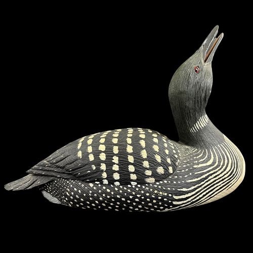 1985 Frank W. Demme Carved Common Loon Decoy Teaneck, New Jersey (1 of 8)