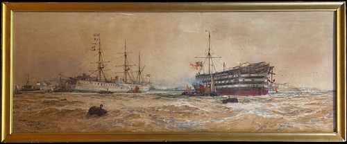 Thomas Bush Hardy (British, 1842–1897) Home From India Watercolor (1 of 4)