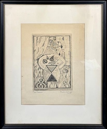 Roger Vieillard (France, 1907-1989) Fenetre sur le Ciel Limited Edition Etching #20/50 (1 of 5)
