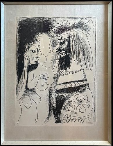 Pablo Picasso Signed Lithograph The Old King Dated 6.1.59 (1 of 5)