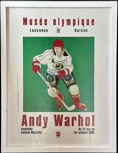 1995 Andy Warhol Olympic Museum Lausanne Hockey Exhibition Poster (1 of 5)