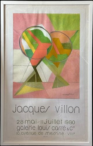 Jacques Villon 1980 Galerie Louis Carre Exhibition Lithograph Poster (1 of 7)