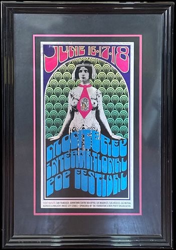 1967 Tom Wilkes Monterey International Pop Festival Foil Stock Poster (1 of 5)